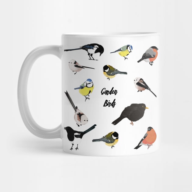 Garden birds by KatherineBlowerDesigns